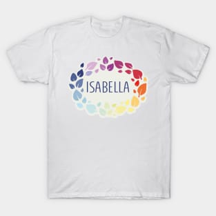 Isabella name with colorful leaves T-Shirt